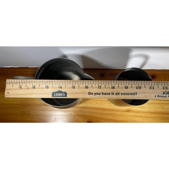 2 Pc Connecticut House Pewter Handcrafted Creamer Syrup Coffee Small Pitcher Set - Picture 3 of 7